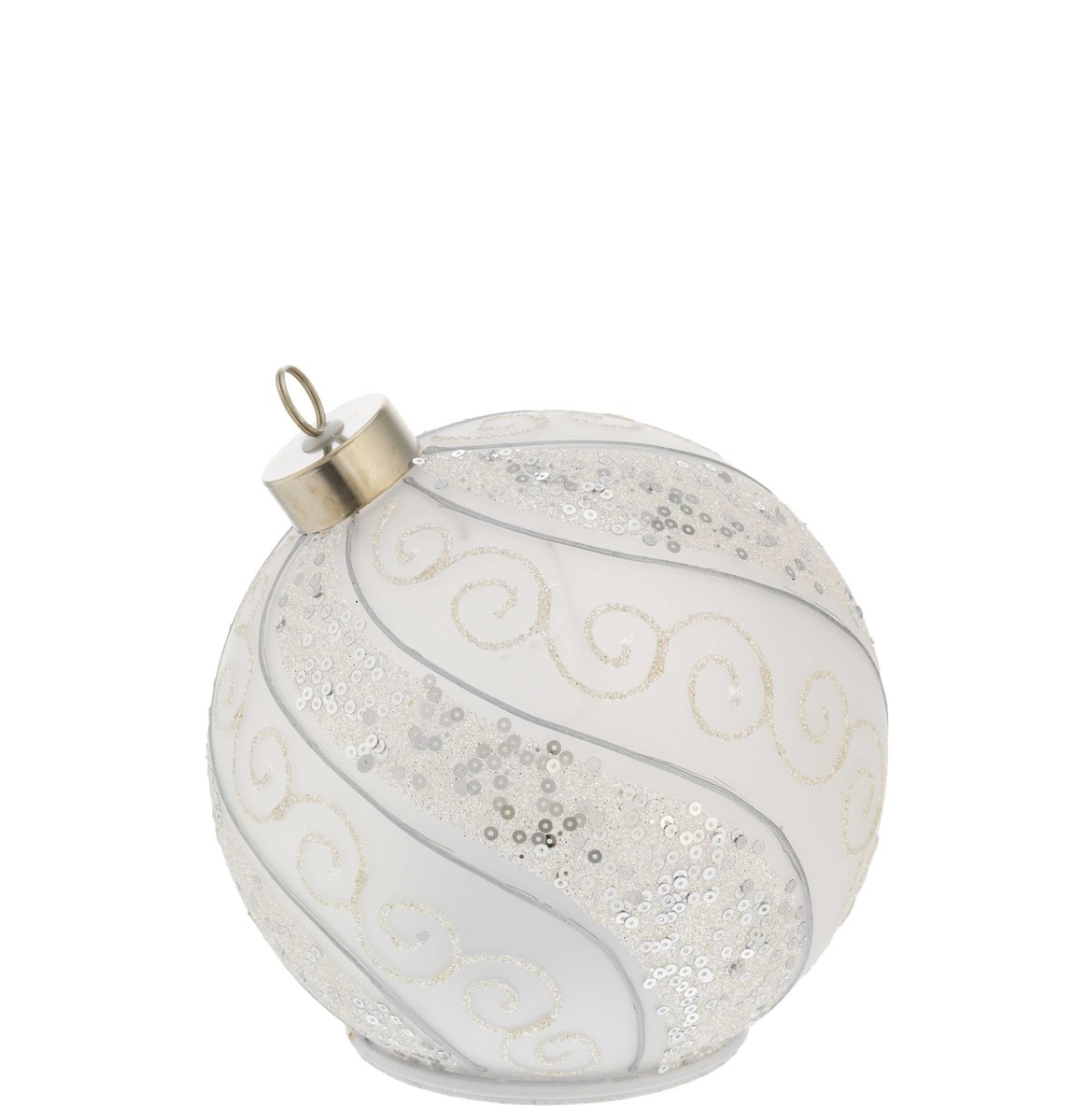 Sfera d. 15 girevole con led argento